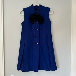 Jill Stuart Blue Wool Dress with bow tie
